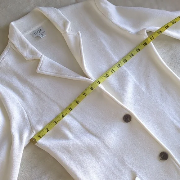 J. Crew Sweater Blazer Cream Ponte Knit Classic Stretch XS Professional - Picture 6 of 16